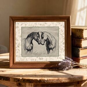 Western Horse Nuzzles Wall Art